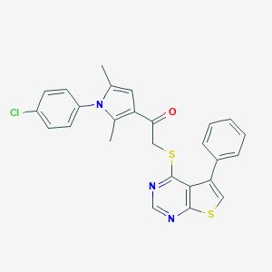 1-[1-(4-chlorophenyl)-2,5-dimethyl-1H-pyrrol-3-yl]-2-[(5-phenylthieno[2,3-d]pyrimidin-4-yl)sulfanyl]ethanone