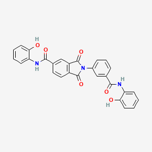 molecular formula C28H19N3O6 B3826316 N-(2-HYDROXYPHENYL)-2-{3-[(2-HYDROXYPHENYL)CARBAMOYL]PHENYL}-1,3-DIOXOISOINDOLE-5-CARBOXAMIDE 