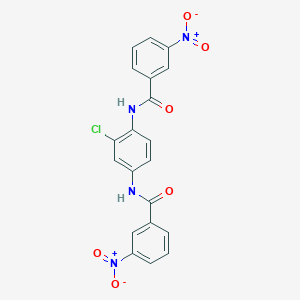 molecular formula C20H13ClN4O6 B3826405 N-[3-CHLORO-4-(3-NITROBENZAMIDO)PHENYL]-3-NITROBENZAMIDE 