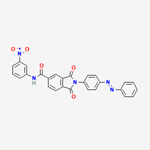 molecular formula C27H17N5O5 B3826413 N-(3-nitrophenyl)-1,3-dioxo-2-{4-[(E)-phenyldiazenyl]phenyl}-2,3-dihydro-1H-isoindole-5-carboxamide 