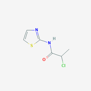 molecular formula C6H7ClN2OS B038265 2-Chloro-N-1,3-thiazol-2-ylpropanamide CAS No. 116200-98-7