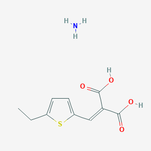 molecular formula C10H13NO4S B3826622 Azane;2-[(5-ethylthiophen-2-yl)methylidene]propanedioic acid 