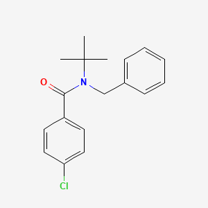 molecular formula C18H20ClNO B3826656 N-benzyl-N-tert-butyl-4-chlorobenzamide 