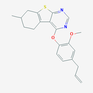 B382671 4-(4-Allyl-2-methoxyphenoxy)-7-methyl-5,6,7,8-tetrahydro[1]benzothieno[2,3-d]pyrimidine CAS No. 379244-51-6