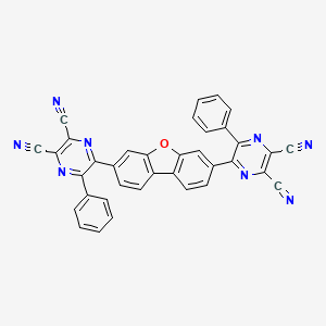 molecular formula C36H16N8O B3826775 5-[7-(5,6-Dicyano-3-phenylpyrazin-2-yl)dibenzofuran-3-yl]-6-phenylpyrazine-2,3-dicarbonitrile 