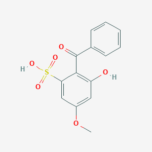 molecular formula C14H12O6S B038268 2-Benzoyl-3-hydroxy-5-methoxybenzenesulfonic acid CAS No. 112501-13-0