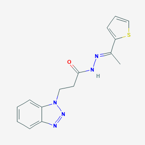 molecular formula C15H15N5OS B382681 3-(1H-1,2,3-benzotriazol-1-yl)-N'-[1-(2-thienyl)ethylidene]propanohydrazide CAS No. 384849-25-6