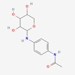 molecular formula C13H18N2O5 B3826864 N-[4-[(3,4,5-trihydroxyoxan-2-yl)amino]phenyl]acetamide 