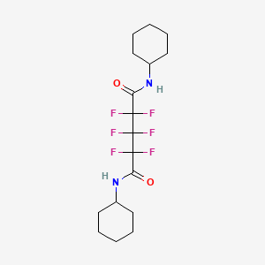 molecular formula C17H24F6N2O2 B3826932 N~1~,N~5~-dicyclohexyl-2,2,3,3,4,4-hexafluoropentanediamide 