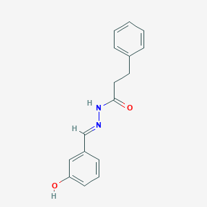 molecular formula C16H16N2O2 B3827046 N'-[(E)-(3-hydroxyphenyl)methylidene]-3-phenylpropanehydrazide 