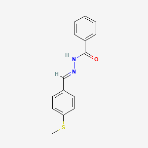 molecular formula C15H14N2OS B3827054 N'-[4-(methylsulfanyl)benzylidene]benzohydrazide 