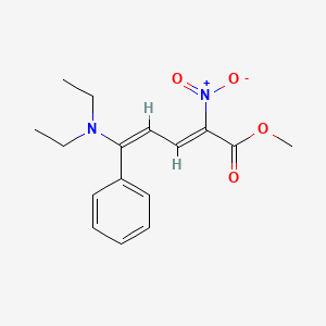 molecular formula C16H20N2O4 B3827080 methyl (2Z,4E)-5-(diethylamino)-2-nitro-5-phenylpenta-2,4-dienoate 