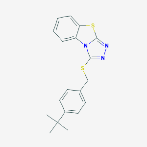 B382717 3-[(4-Tert-butylbenzyl)thio][1,2,4]triazolo[3,4-b][1,3]benzothiazole CAS No. 380218-30-4