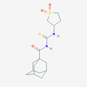 B382747 N-[(1,1-dioxothiolan-3-yl)carbamothioyl]adamantane-1-carboxamide CAS No. 380343-27-1