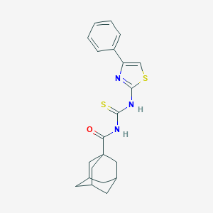 molecular formula C21H23N3OS2 B382749 N-(1-adamantylcarbonyl)-N'-(4-phenyl-1,3-thiazol-2-yl)thiourea 