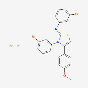 molecular formula C22H17Br3N2OS B3827630 N,3-bis(3-bromophenyl)-4-(4-methoxyphenyl)-1,3-thiazol-2-imine;hydrobromide 