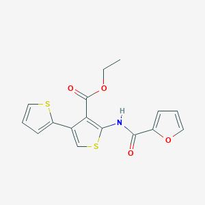 molecular formula C16H13NO4S2 B382769 Ethyl 2-(2-furoylamino)-2',4-bithiophene-3-carboxylate 