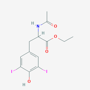 molecular formula C13H15I2NO4 B3827727 N-acetyl-3,5-diiodotyrosine ethyl ester 