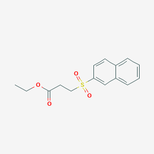 molecular formula C15H16O4S B3827770 Ethyl 3-naphthalen-2-ylsulfonylpropanoate 