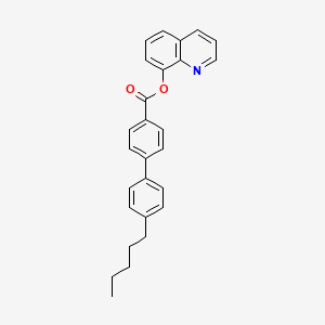 molecular formula C27H25NO2 B3827859 Quinolin-8-yl 4-(4-pentylphenyl)benzoate 