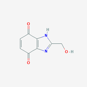 molecular formula C8H6N2O3 B038279 2-(Hydroxymethyl)benzimidazole-4,7-dione CAS No. 111210-04-9