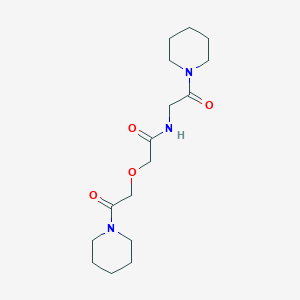 molecular formula C16H27N3O4 B3827905 2-(2-oxo-2-piperidin-1-ylethoxy)-N-(2-oxo-2-piperidin-1-ylethyl)acetamide 