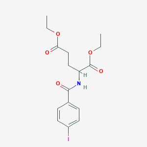 molecular formula C16H20INO5 B3827987 Diethyl 2-[(4-iodobenzoyl)amino]pentanedioate 
