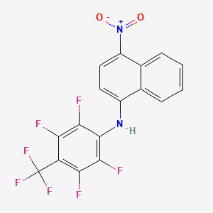 molecular formula C17H7F7N2O2 B3828167 4-nitro-N-[2,3,5,6-tetrafluoro-4-(trifluoromethyl)phenyl]naphthalen-1-amine 