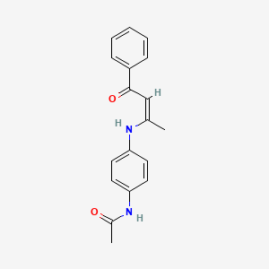 molecular formula C18H18N2O2 B3828303 N-[4-[[(Z)-4-oxo-4-phenylbut-2-en-2-yl]amino]phenyl]acetamide 