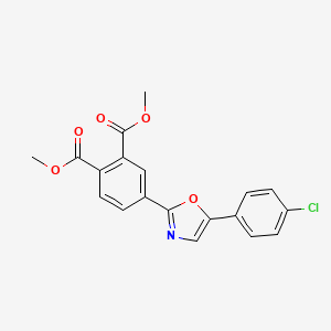 molecular formula C19H14ClNO5 B3828484 Dimethyl 4-[5-(4-chlorophenyl)-1,3-oxazol-2-yl]benzene-1,2-dicarboxylate 