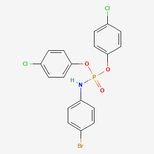 molecular formula C18H13BrCl2NO3P B3828646 N-bis(4-chlorophenoxy)phosphoryl-4-bromoaniline 
