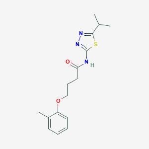molecular formula C16H21N3O2S B382870 N-(5-Isopropyl-[1,3,4]thiadiazol-2-yl)-4-o-tolyloxy-butyramide CAS No. 329227-43-2
