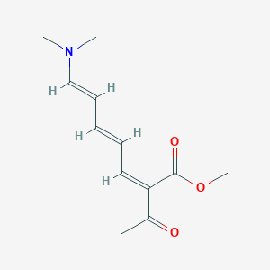 molecular formula C12H17NO3 B3828747 methyl (2Z,4E,6E)-2-acetyl-7-(dimethylamino)hepta-2,4,6-trienoate 