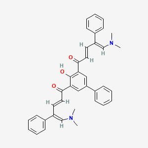 molecular formula C38H36N2O3 B3828762 (2E,4E)-5-(dimethylamino)-1-[3-[(2E,4Z)-5-(dimethylamino)-4-phenylpenta-2,4-dienoyl]-2-hydroxy-5-phenylphenyl]-4-phenylpenta-2,4-dien-1-one 