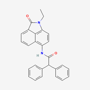 molecular formula C27H22N2O2 B3829020 N-(1-ethyl-2-oxobenzo[cd]indol-6-yl)-2,2-diphenylacetamide 