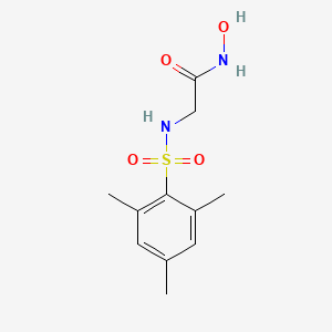 molecular formula C11H16N2O4S B3829059 N-hydroxy-2-[(2,4,6-trimethylphenyl)sulfonylamino]acetamide 