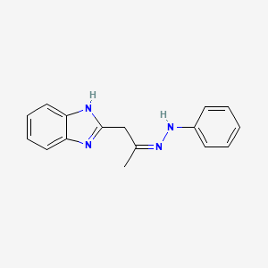 molecular formula C16H16N4 B3829070 N-[(Z)-1-(1H-benzimidazol-2-yl)propan-2-ylideneamino]aniline 