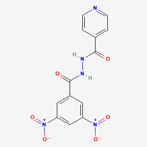 molecular formula C13H9N5O6 B3829324 N'-(3,5-dinitrobenzoyl)pyridine-4-carbohydrazide 