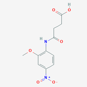 molecular formula C11H12N2O6 B3829554 4-(2-Methoxy-4-nitroanilino)-4-oxobutanoic acid 