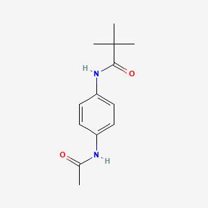molecular formula C13H18N2O2 B3829583 N-(4-acetamidophenyl)-2,2-dimethylpropanamide 