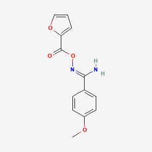 molecular formula C13H12N2O4 B3829798 (Z)-[AMINO(4-METHOXYPHENYL)METHYLIDENE]AMINO FURAN-2-CARBOXYLATE 