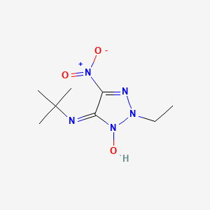 molecular formula C8H15N5O3 B3829821 N-tert-butyl-2-ethyl-3-hydroxy-5-nitrotriazol-4-imine 