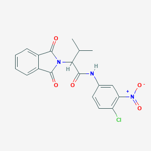 molecular formula C19H16ClN3O5 B383015 N-{4-chloro-3-nitrophenyl}-2-(1,3-dioxo-1,3-dihydro-2H-isoindol-2-yl)-3-methylbutanamide 