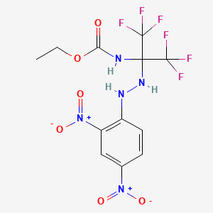 molecular formula C12H11F6N5O6 B3830195 ethyl [1-[2-(2,4-dinitrophenyl)hydrazino]-2,2,2-trifluoro-1-(trifluoromethyl)ethyl]carbamate 