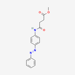 molecular formula C17H17N3O3 B3830252 methyl 4-oxo-4-({4-[(E)-phenyldiazenyl]phenyl}amino)butanoate 