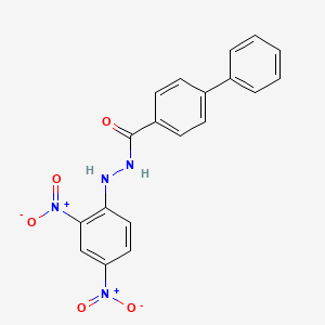 molecular formula C19H14N4O5 B3830267 N'-(2,4-dinitrophenyl)-4-phenylbenzohydrazide 