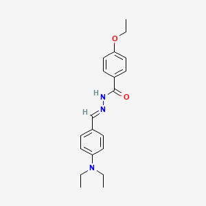 molecular formula C20H25N3O2 B3830354 N'-{(E)-[4-(diethylamino)phenyl]methylidene}-4-ethoxybenzohydrazide 