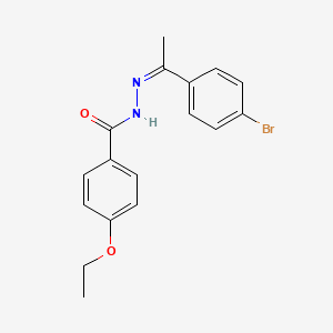 molecular formula C17H17BrN2O2 B3830362 N-[(Z)-1-(4-bromophenyl)ethylideneamino]-4-ethoxybenzamide 