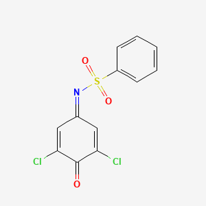 molecular formula C12H7Cl2NO3S B3830448 N-(3,5-dichloro-4-oxocyclohexa-2,5-dien-1-ylidene)benzenesulfonamide CAS No. 36942-26-4