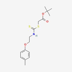 molecular formula C16H23NO3S2 B3830567 tert-butyl [({[2-(4-methylphenoxy)ethyl]amino}carbonothioyl)thio]acetate 
